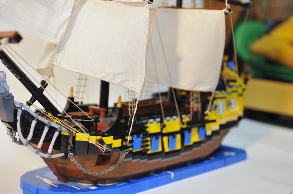 Click here to enlarge image Port broadside of ship docked at Port Royal