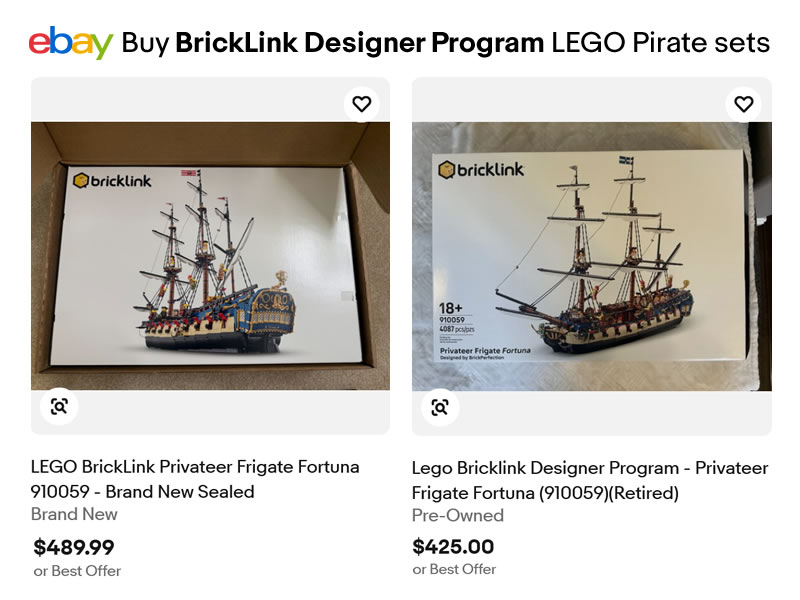 BrickLink Designer Program LEGO Pirate sets